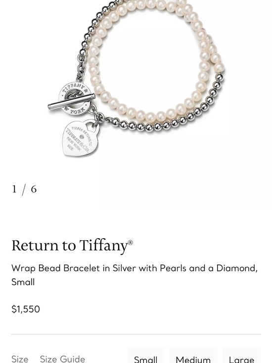 Tiffany & Co. Jewelry - Tiffany & Co. Pearl and Silver Wrap Bracelet with Heart Tag